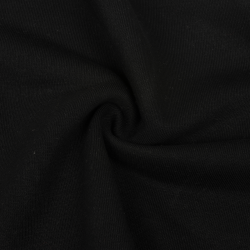 Ткань Футер 3-х нитка, Петля, цвет Черный (на отрез)  в Наро-Фоминске