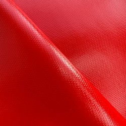 Ткань ПВХ 600 гр/м2 плотная, Красный (Ширина 150см), на отрез  в Наро-Фоминске
