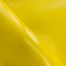 Ткань ПВХ 600 гр/м2 плотная, Жёлтый (Ширина 150см), на отрез  в Наро-Фоминске