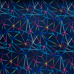 Ткань Оксфорд 210D PU, принт &quot;Неоновые треугольники&quot; (на отрез)  в Наро-Фоминске