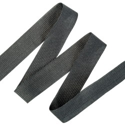 Окантовочная лента-бейка, цвет Чёрный 22мм (на отрез)  в Наро-Фоминске