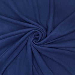 Ткань Флис Односторонний 130 гр/м2, цвет Темно-синий (на отрез)  в Наро-Фоминске