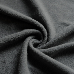 Ткань Флис Односторонний 130 гр/м2, цвет Серый (на отрез)  в Наро-Фоминске