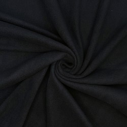 Ткань Флис Односторонний 130 гр/м2, цвет Черный (на отрез)  в Наро-Фоминске
