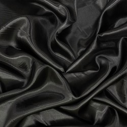Ткань Атлас-сатин, цвет Черный (на отрез)  в Наро-Фоминске
