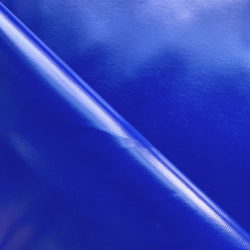 Ткань ПВХ 450 гр/м2, Синий (Ширина 160см), на отрез  в Наро-Фоминске