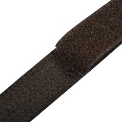 Контактная лента 40мм (38мм) цвет Тёмно-Коричневый (велькро-липучка, на отрез)  в Наро-Фоминске