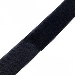 Контактная лента 40мм (38мм) цвет Черный (велькро-липучка, на отрез)  в Наро-Фоминске